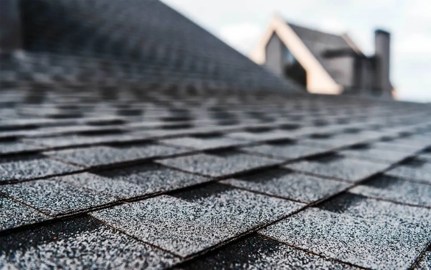 Close up of roof shingles