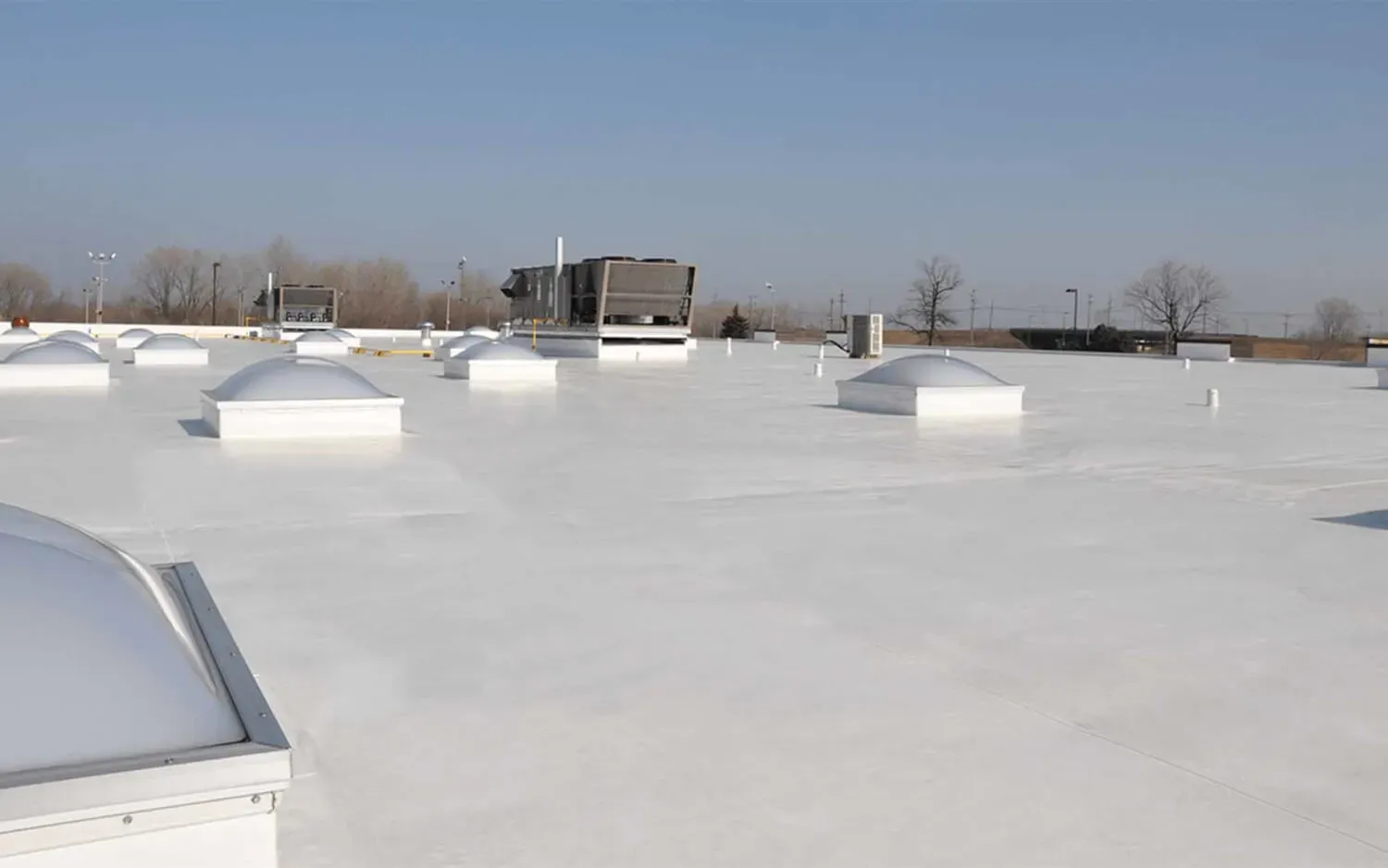 Durolast single ply on a commercial rooftop