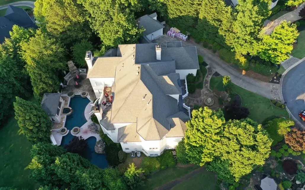 NewImageRoof_Overhead view of large residential roof