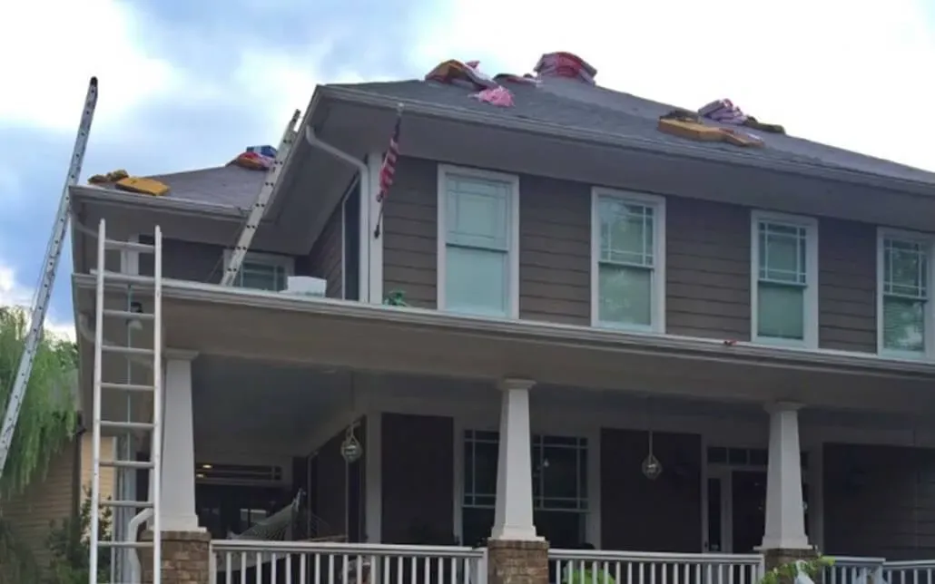 NewImageRoof_in progress of repairing a roof