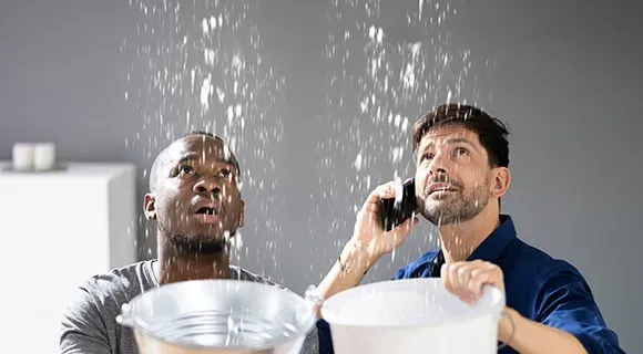 apartment building leaking roof