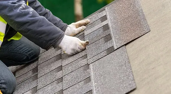 apartment building shingle roof installation
