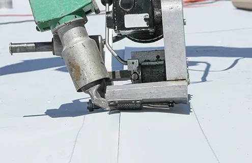 commercial flat roof repair membrane welding