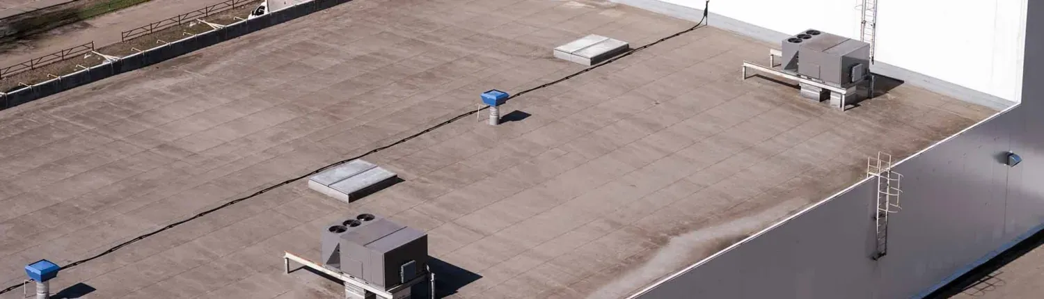 commercial roof arial view