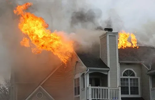 commercial roof fire