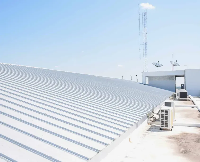 commercial roof with hvac
