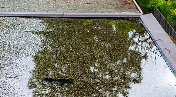 commercial roofing atlanta pooling water