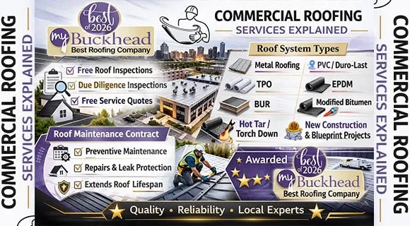 commercial roofing services infographic