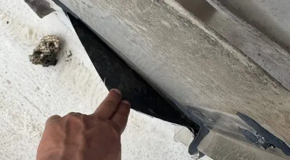 damaged and missing flashing