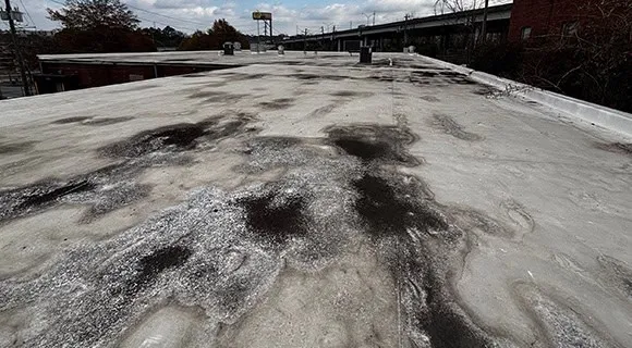 flat roof damage from ponding water