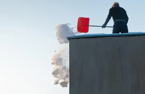 flat roof snow removal