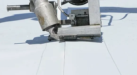 heat welded membrane seam