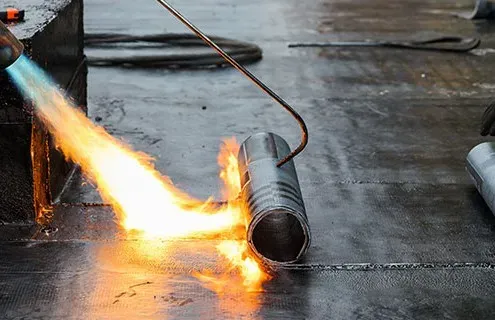 hot tar roofing installation