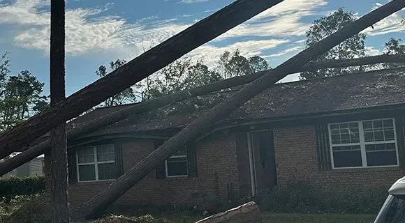 hurricane helene severe residential roof damage hazlehurst georgia