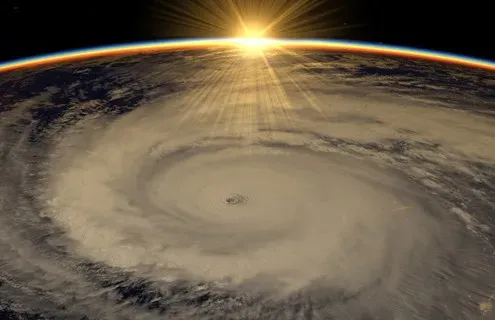 hurricane satellite view