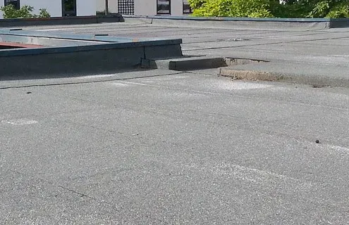 low slope built up roof