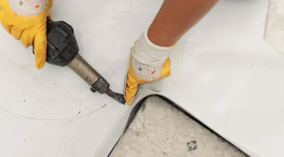 low slope membrane welding