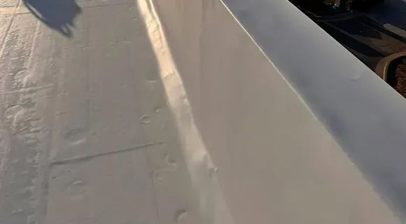 low slope roof and parapet wall