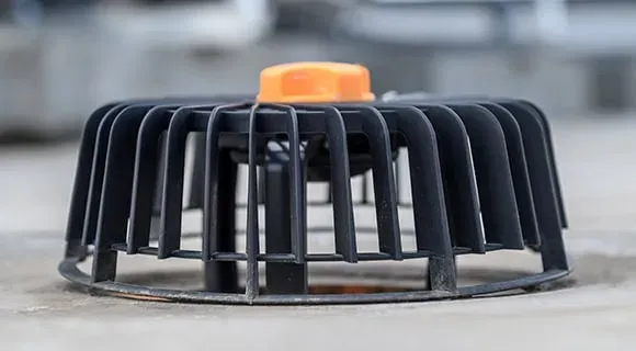 low slope roof drain