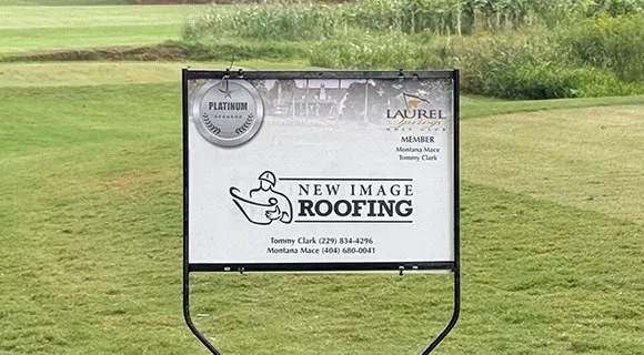 new image roofing atlanta golf tournament signage