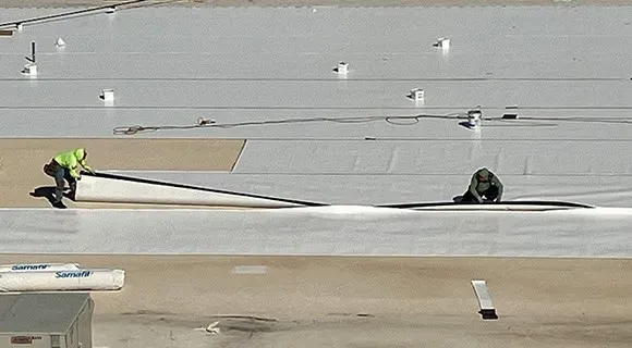 pvc polyvinyl chloride low slope roof installation