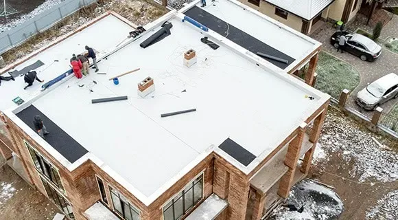 residential low slope tpo roof installation