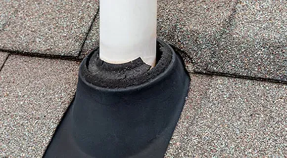 residential roof damaged penetration boot