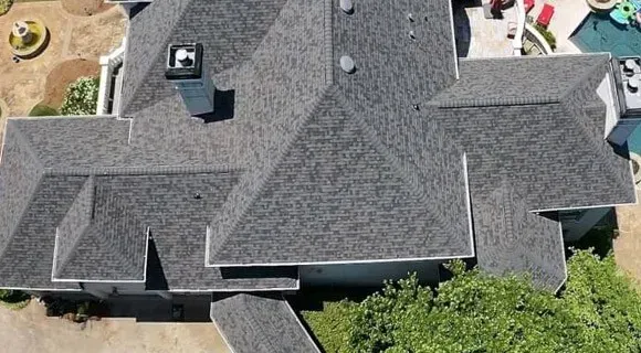 residential sloped shingle roof