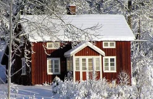 snow covered roof