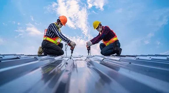 standing seam roof installation