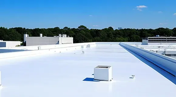 tpo flat roof with parapet wall